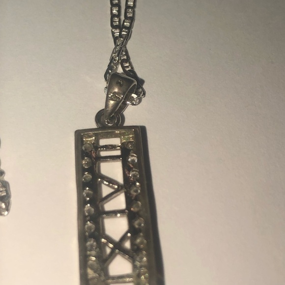 VTG Roman Numerals Cz Sterling Silver Pendant & Chain 2 16 12 June 2 2012 - 16” - Picture 7 of 8